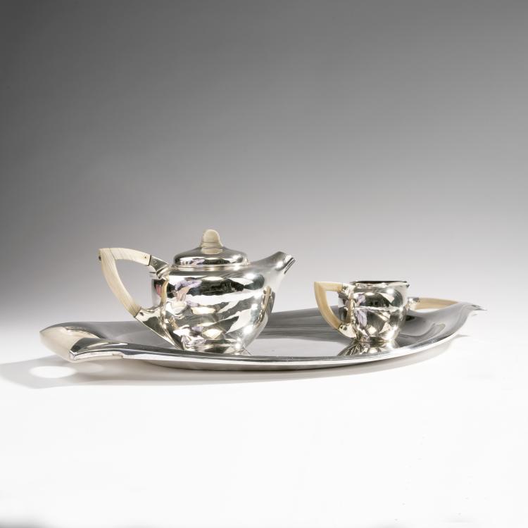 Bild 7 zu Objekt, Teapot, creamer and tray from the 'Service III', 1904, Henry van de Velde, M&uuml;ller, Theodor, Weimar, 142A 005