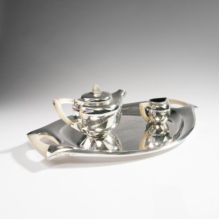 Bild 8 zu Objekt, Teapot, creamer and tray from the 'Service III', 1904, Henry van de Velde, M&uuml;ller, Theodor, Weimar, 142A 005