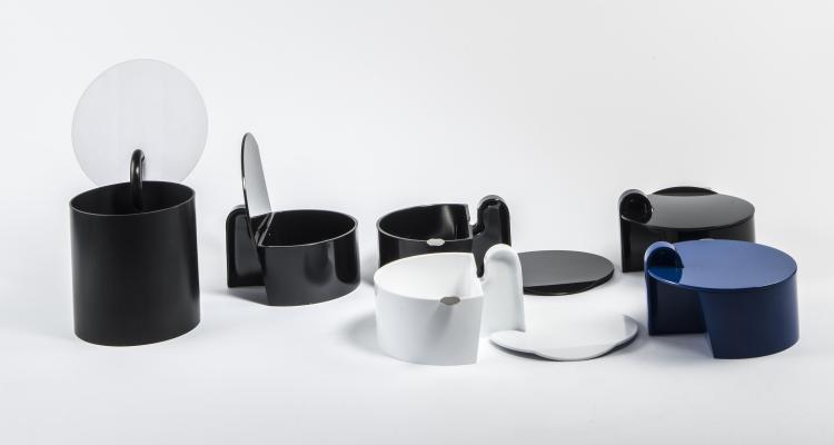 Bild 5 zu Objekt, F&uuml;nf Konfit&uuml;re-Dosen 'Java' - '3088' mit L&ouml;ffeln und ein Prototyp, 1969/70, Enzo Mari, Danese, Mailand, 140A 67