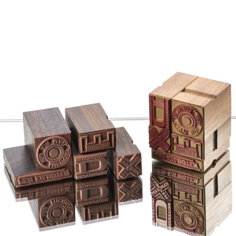 Bild 2 zu Objekt, Two 'Moluccas e Hainan' - '2042A' ink pads and 5 '2029A' stamps, each, 1961/65, Bruno Munari, Danese, Mailand, 140A 35