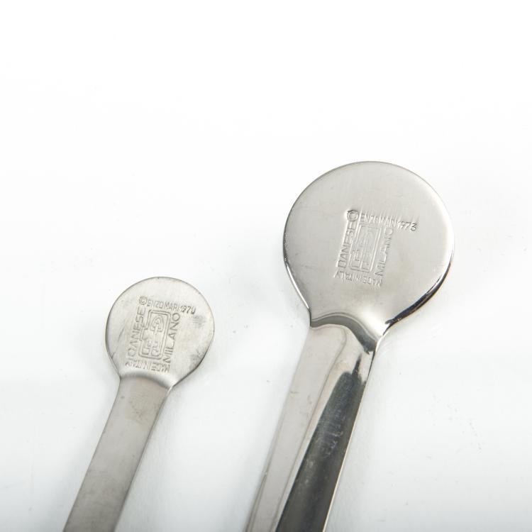 Bild 2 zu Objekt, Salatbesteck 'Kurili' - '3105A' und 3 L&ouml;ffel '3090A', 1970/73 , Enzo Mari, Danese, Mailand, 140A 69