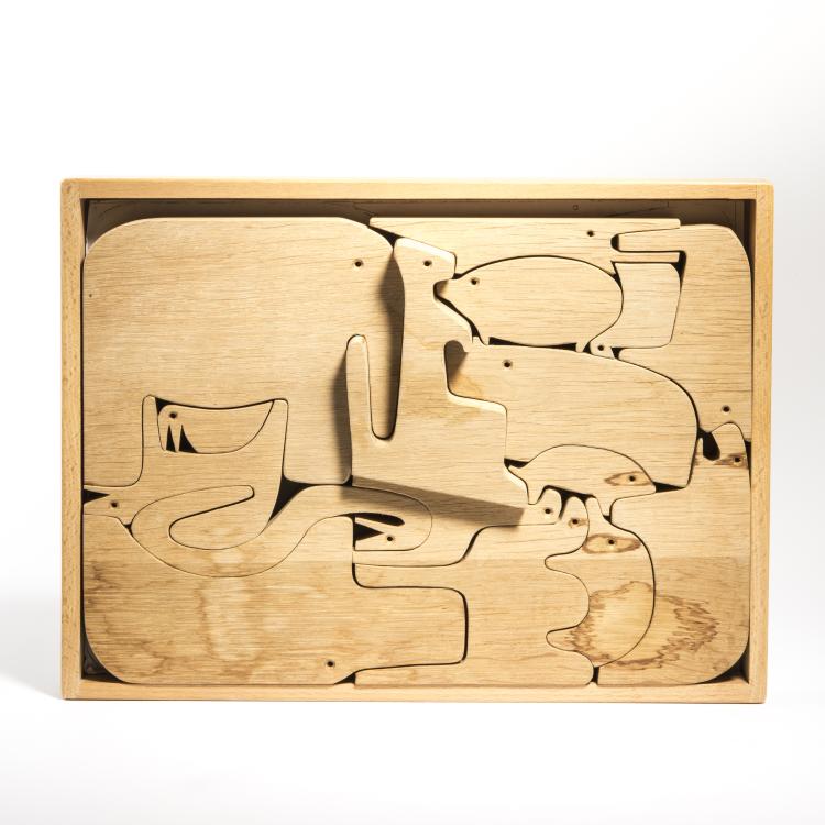 Bild 1 zu Objekt, '16 Animali' - '3015D' jigsaw puzzle, 1957, Enzo Mari, Danese, Mailand, 140A 1