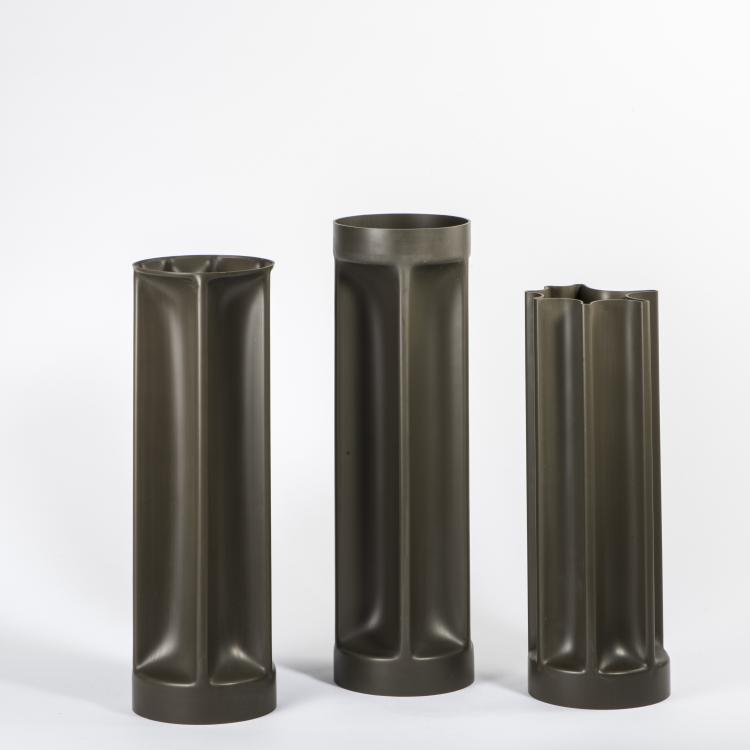 Hauptbild zu Objekt, Drei Vasen 'Bamb&ugrave;' - '3084A,B,C', 1969, Enzo Mari, Danese, Mailand, 140A 63