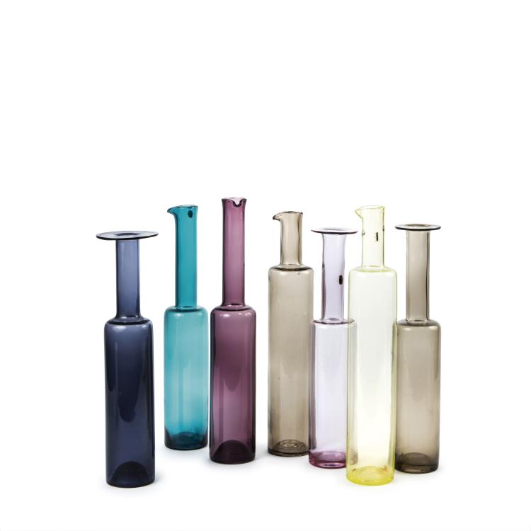 Hauptbild zu Objekt, Seven bottles, c. 1958, Riihim&auml;en Lasi Oy, 140D 742