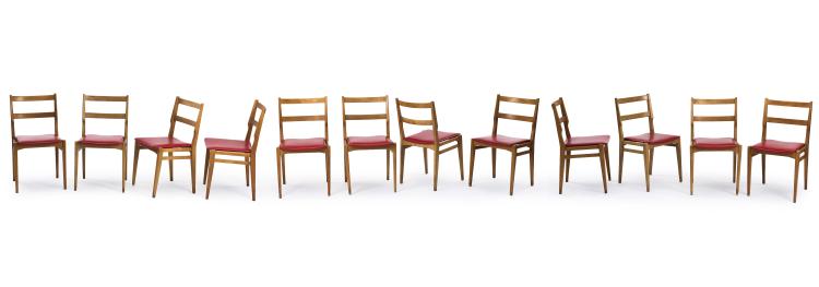 Hauptbild zu Objekt, Twelve '103' side chairs, 1960, Melchiorre Bega, Cassina, Mailand, 140B 233