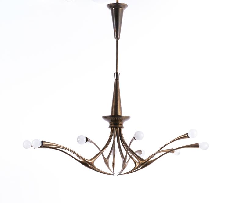 Hauptbild zu Objekt, '392' ceiling light, 1950, Oscar Torlasco, Lumi, Rom, 140B 139