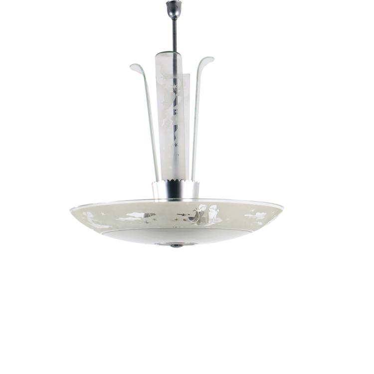 Hauptbild zu Objekt, Ceiling light, 1930s, Fontana Arte, Mailand, 140B 101