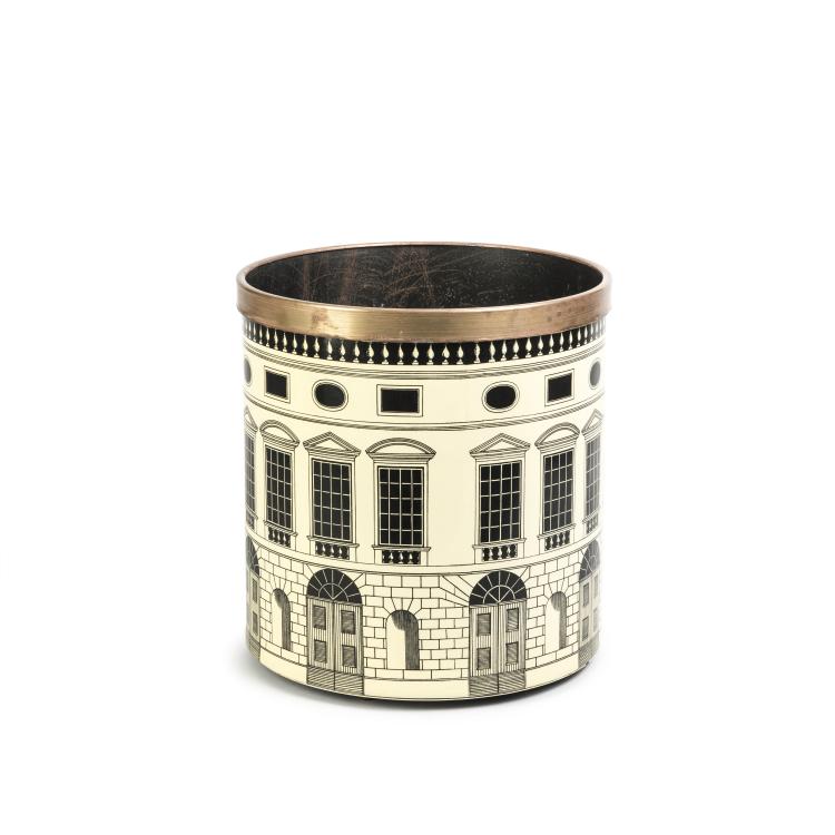 Hauptbild zu Objekt, Papierkorb 'Architettura', 1970er Jahre , Piero Fornasetti, Fornasetti, Mailand, 140B 356