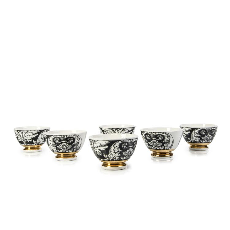 Hauptbild zu Objekt, Six 'Antipasti' bowls, 1950/60s, Piero Fornasetti, Fornasetti, Mailand, 140B 332