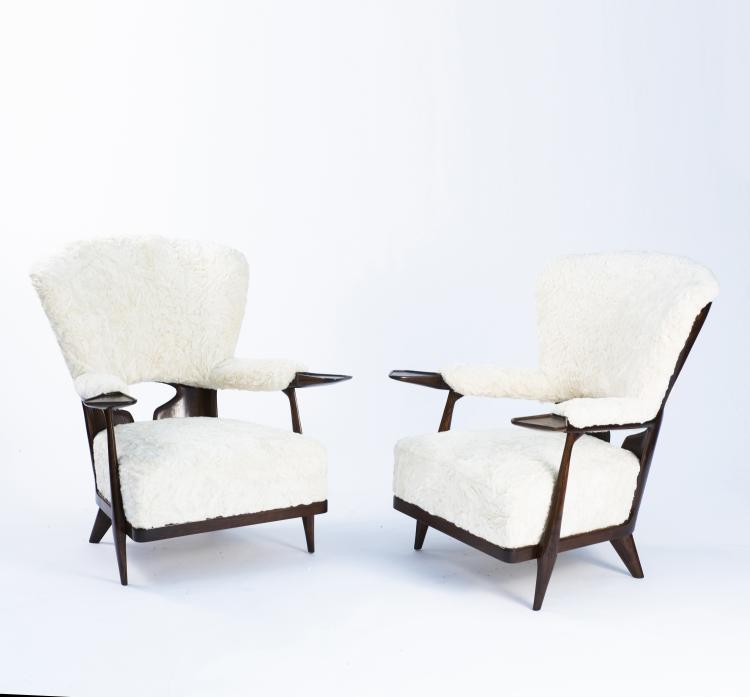 Bild 2 zu Objekt, Two lounge chairs, 1950s, Enrico Chuti, Italien, 140B 151