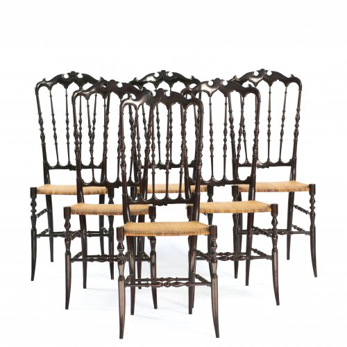 Six 'Chiavari' chairs, 1940/50s