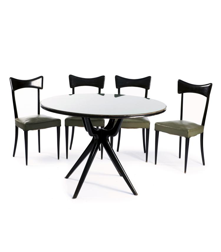 Hauptbild zu Objekt, Table with four chairs, 1950s, Ico Parisi, Italien, 140B 171