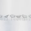 Six 'Diamond' - '421-2' chairs, 1951