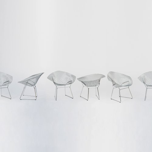 Sechs Sessel 'Diamond chair 421-2', 1951