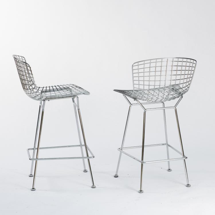 Hauptbild zu Objekt, Two '428' barstools, c. 1962, Harry Bertoia, Knoll International, New York, 140D 754