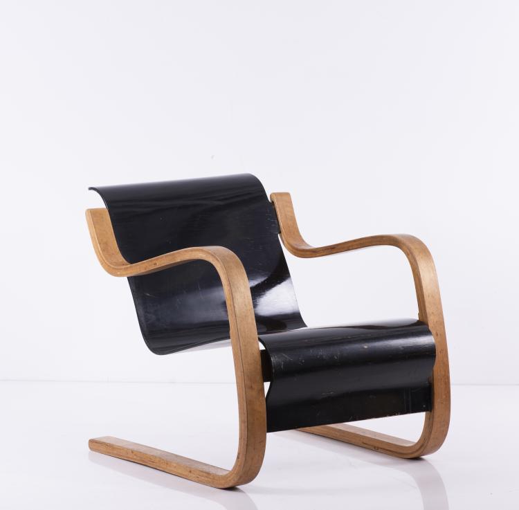 Hauptbild zu Objekt, '31/ 42' lounge chair for the Paimio Sanatorium, 1932, Alvar Aalto, Huonekalu-ja Rakennusty&ouml;tehdas Oy, Turku (zugeschrieben), 142A 043