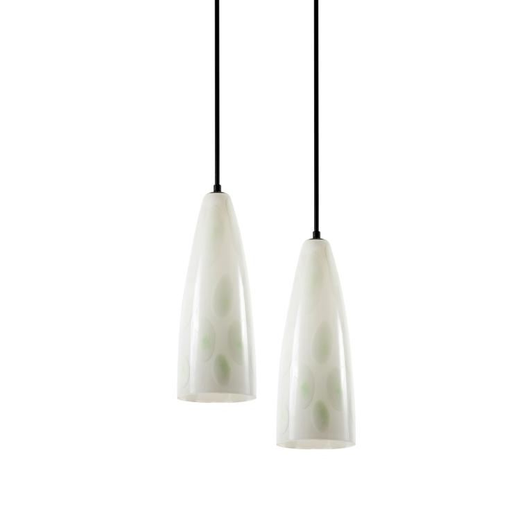 Hauptbild zu Objekt, Zwei H&auml;ngeleuchten, 1990er Jahre, Barovier & Toso, Murano, 140B 410