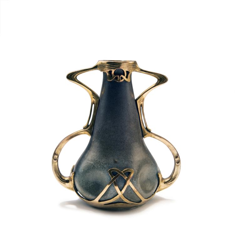 Hauptbild zu Objekt, Vase mit Bronzemontierung, um 1900, Frankreich, 141C 585