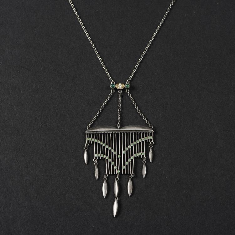 Hauptbild zu Objekt, Collier, 1905-07, Max Benirschke, Fahrner, Theodor, Pforzheim, 141C 700