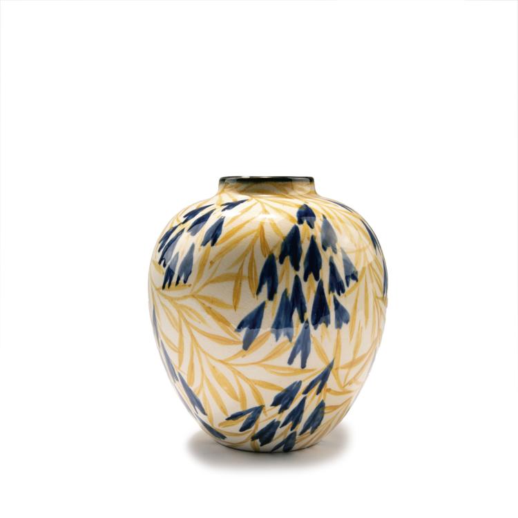 Hauptbild zu Objekt, Vase 'Bl&uuml;ten und Zweige', 1921-25, Max Laeuger, Karlsruhe, Majolikamanufaktur, 141C 609