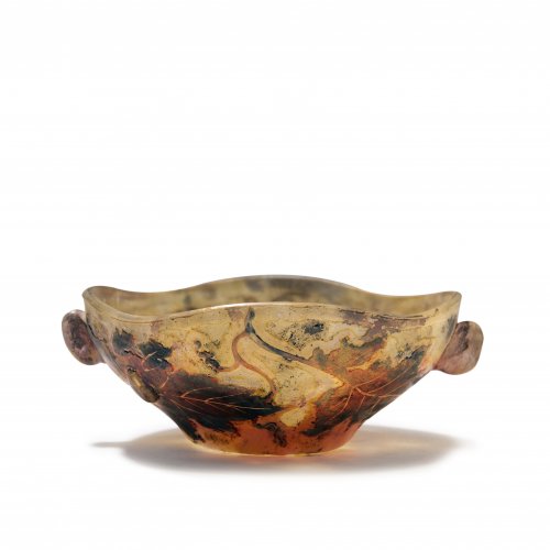 'Chêne et scarabée' bowl with handles, 1900-10