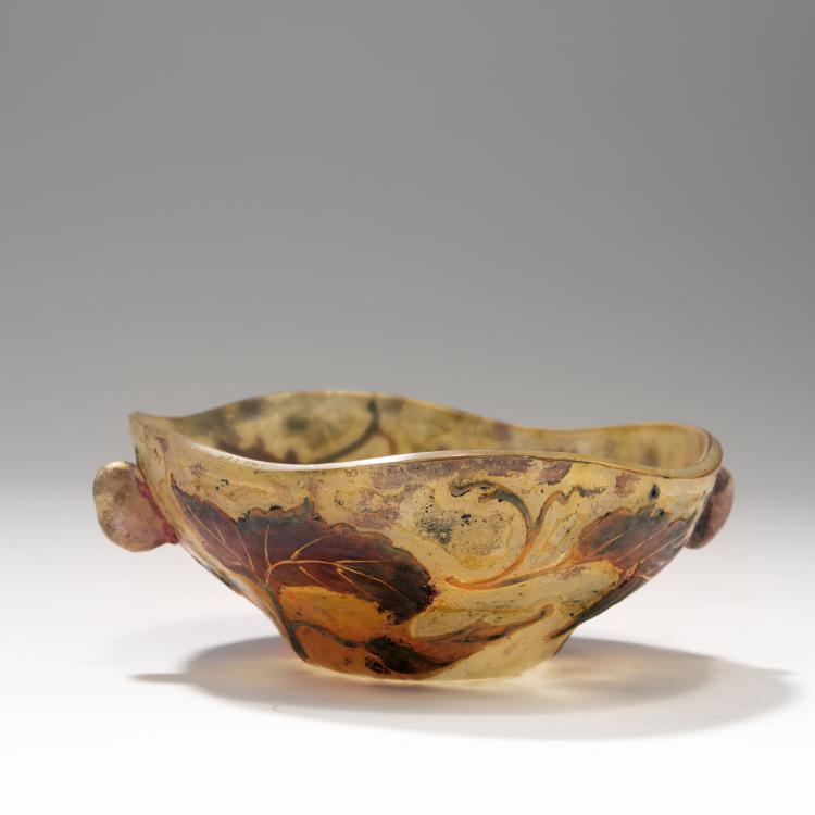 Bild 2 zu Objekt, Henkelschale 'Ch&ecirc;ne et scarab&eacute;e', 1900-10, Muller Fr&egrave;res, Croismare, 141C 501