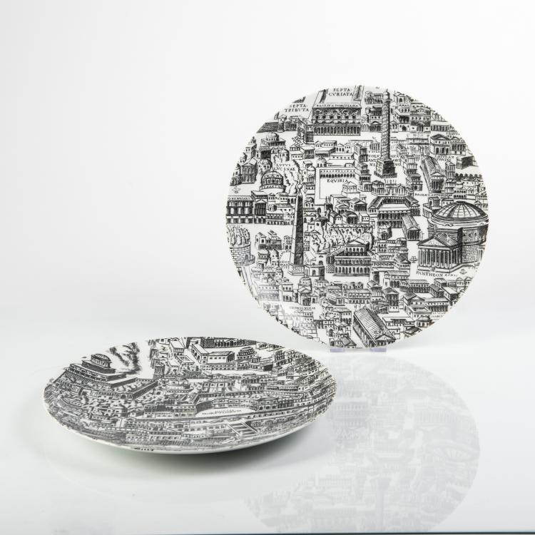Bild 1 zu Objekt, Zwei Teller 'Roma', 1960er Jahre, Piero Fornasetti, Fornasetti, Mailand, 140B 344