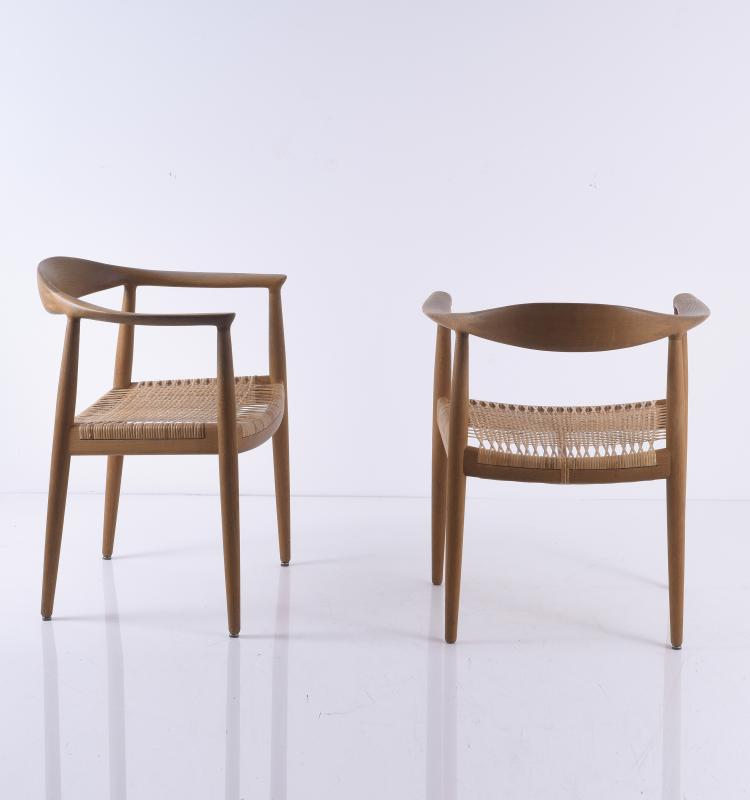 Bild 1 zu Objekt, Two 'the Chair'  'PP 501' armchairs, 1949, PP M&ouml;bler, Kopenhagen, 140D 685