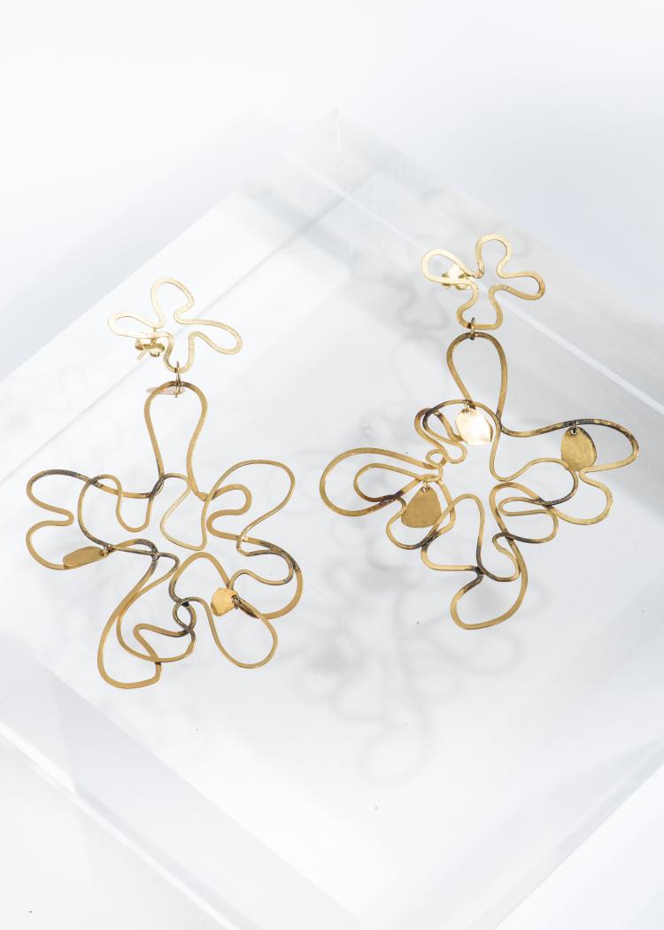 Hauptbild zu Objekt, Pair of stud earrings, 1990s, E. R. Nele, 142B 209