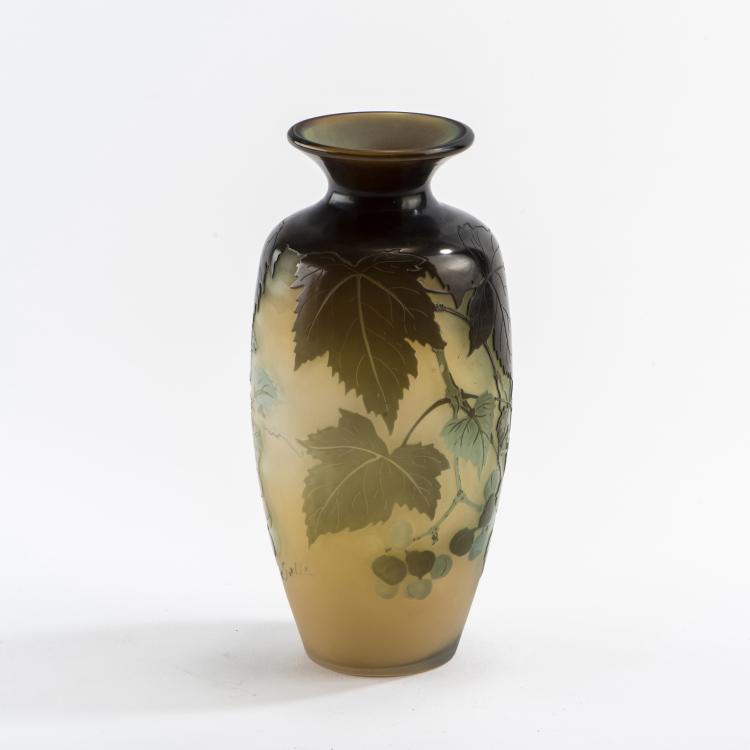 Bild 1 zu Objekt, Vase 'Vigne', 1914-20, Gall&eacute;, Etablissements, Nancy, 141C 491