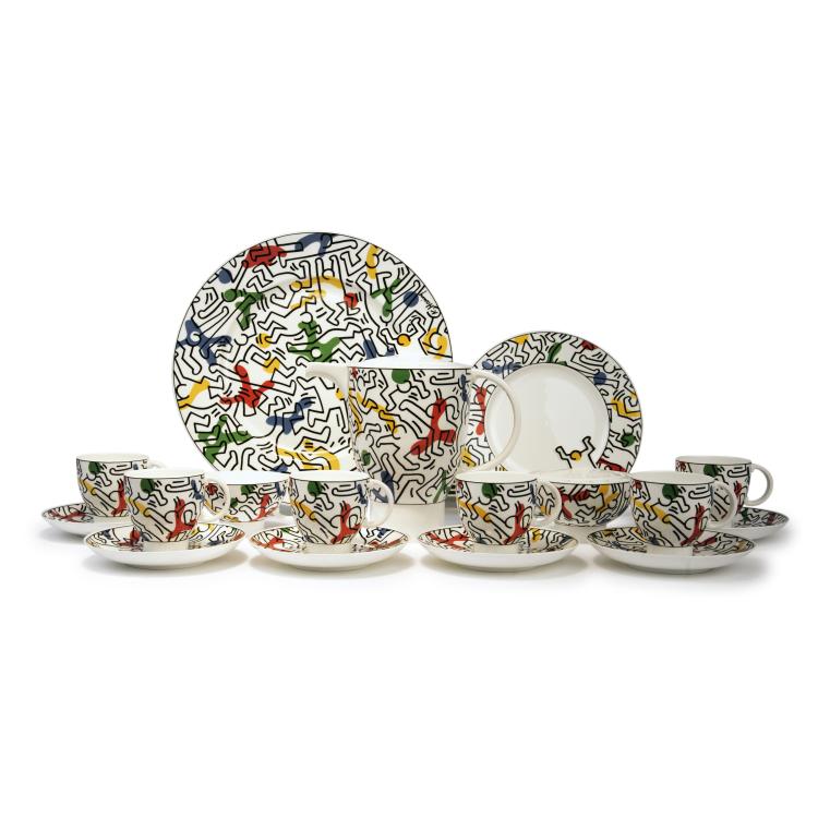 Hauptbild zu Objekt, Kaffeeservice 'Spirit of Art', 1991, Keith Haring, Villeroy und Boch,, 140D 808