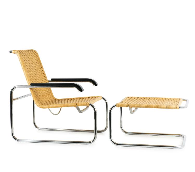 Hauptbild zu Objekt, 'B 35' lounge chair with stool, 1928/29, Marcel Breuer, Thonet, Frankenberg, 140D 664