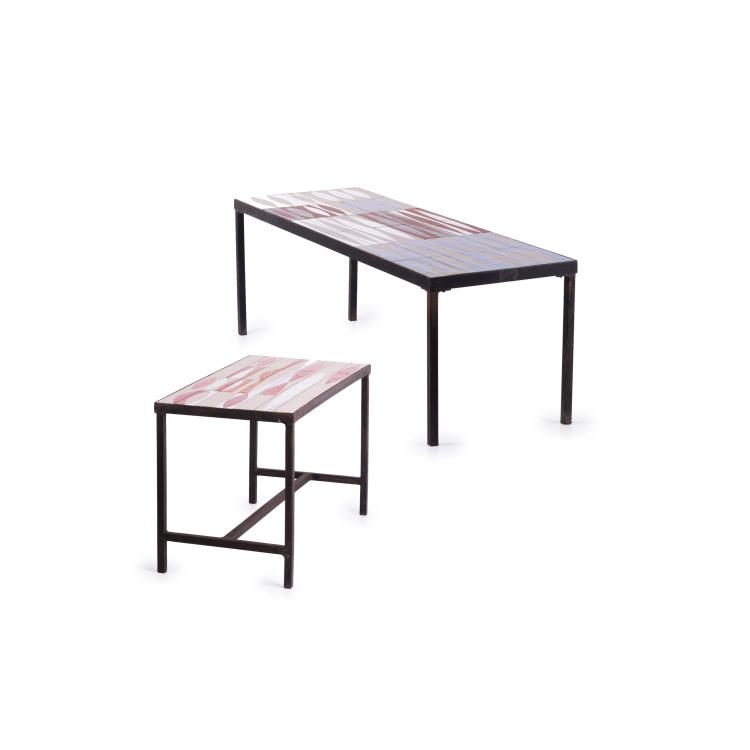 Hauptbild zu Objekt, Two side tables, 1950s, Roger Capron, Capron, Roger, Studio, Vallauris, 140D 703