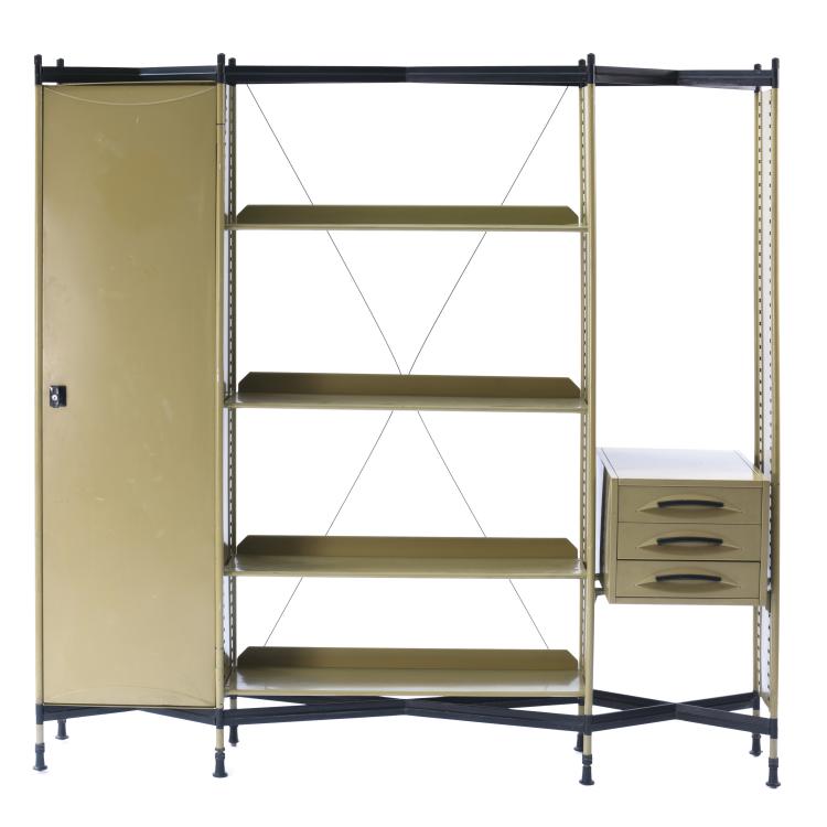 Hauptbild zu Objekt, 'Spazio' shelving system, 1959, Studio B.B.P.R., Olivetti, Ivrea, 140B 195