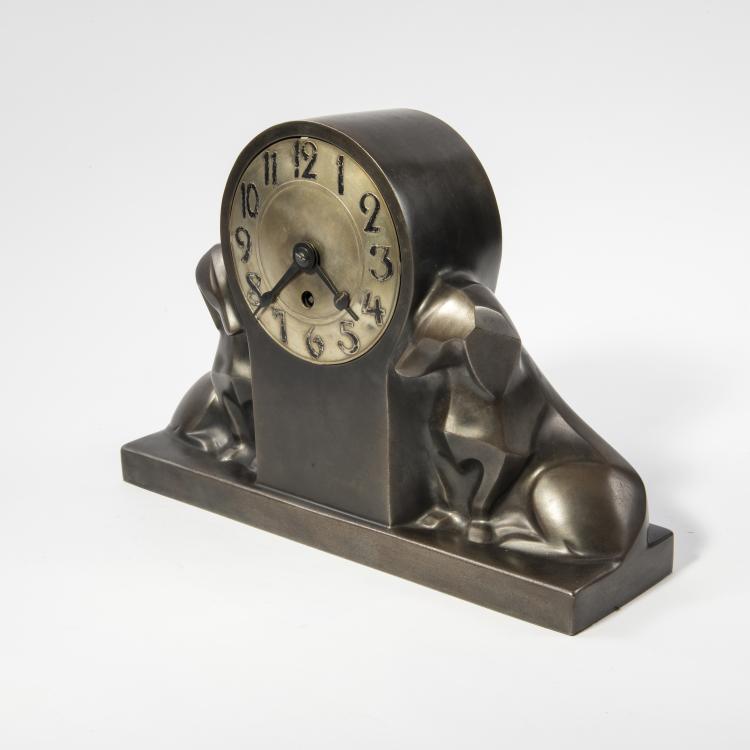 Bild 1 zu Objekt, Kaminuhr, um 1905, Albin M&uuml;ller, Stolbergsches H&uuml;ttenwerk, Ilsenburg a. Harz, 141C 653