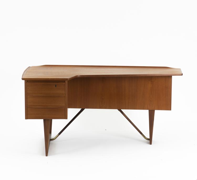 Hauptbild zu Objekt, 'Boomerang' writing desk, c. 1960, Peter L&ouml;vig Nielsen, L&ouml;vig-Nielsen, Peter, Hedersted, 140D 756
