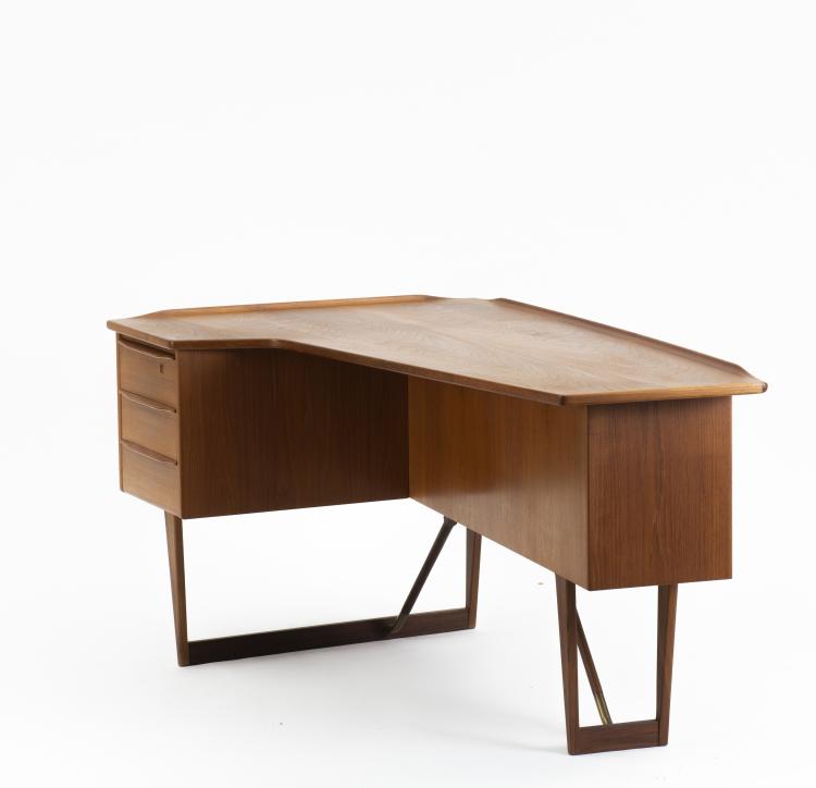 Bild 6 zu Objekt, 'Boomerang' writing desk, c. 1960, Peter L&ouml;vig Nielsen, L&ouml;vig-Nielsen, Peter, Hedersted, 140D 756