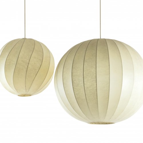 Zwei Deckenleuchten 'Cocoon', um 1960