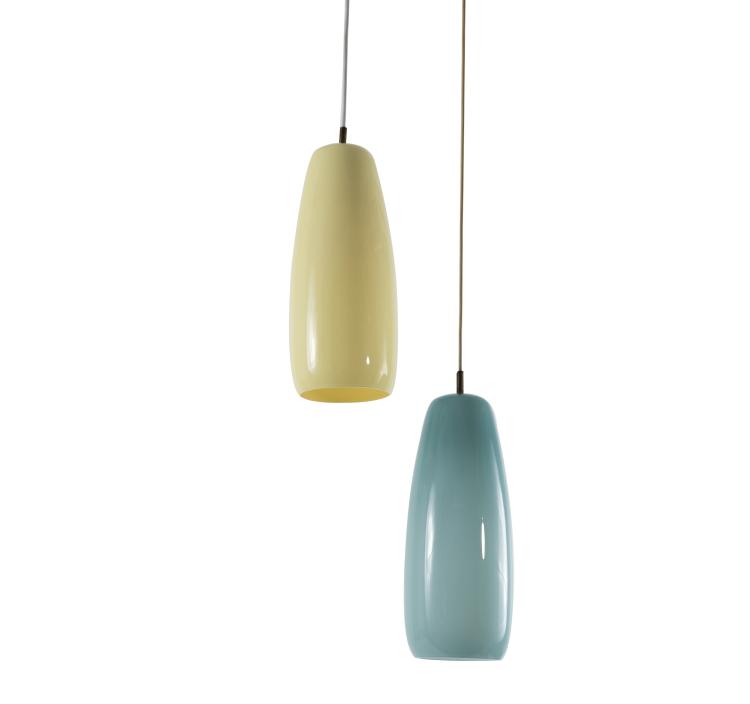 Hauptbild zu Objekt, Zwei Deckenleuchten, 1950er Jahre, Venini & C., Murano, 143A 51