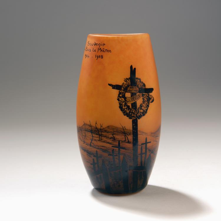 Hauptbild zu Objekt, Vase 'Souvenir de Bois-le-Pr&ecirc;tre', 1918, Muller Fr&egrave;res, Lun&eacute;ville, 141A 226