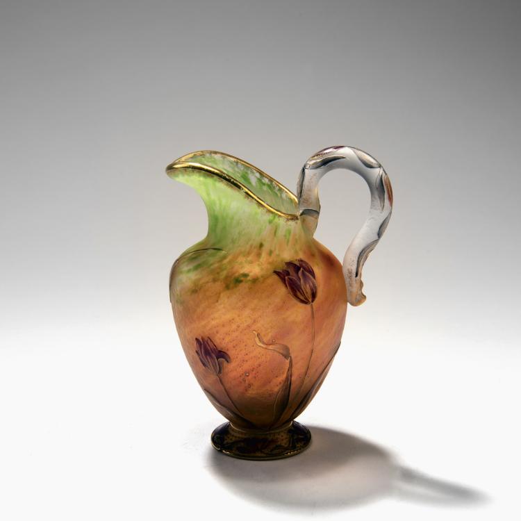 Hauptbild zu Objekt, 'Tulipes' jug, c. 1900, Daum Fr&egrave;res, Nancy, 141A 113