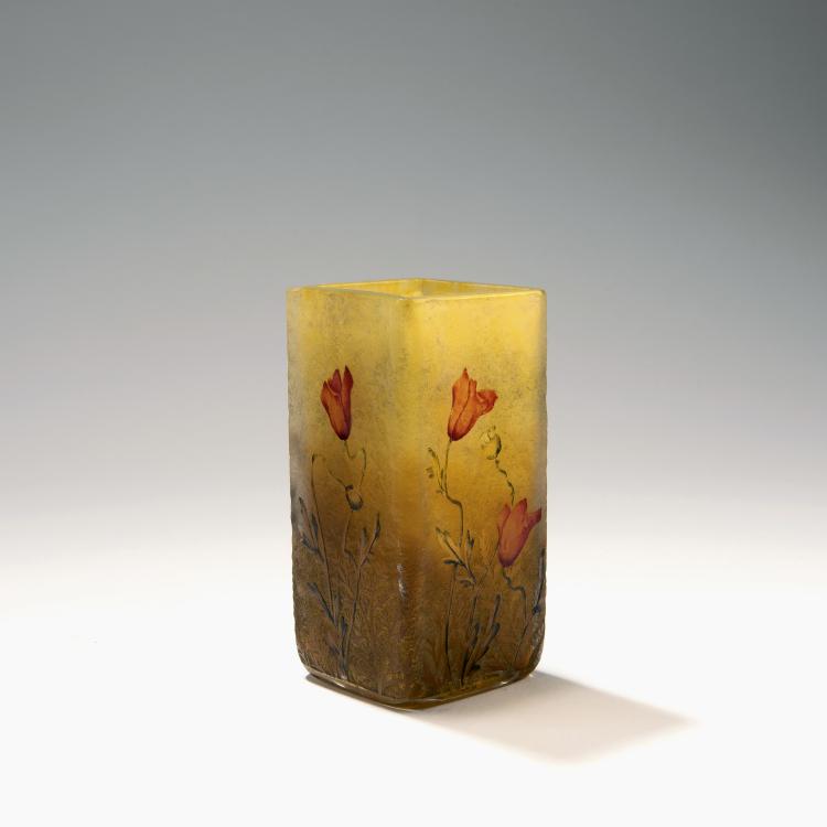 Hauptbild zu Objekt, Kleine Vase 'Coquelicots', um 1900, Daum Fr&egrave;res, Nancy, 141A 114