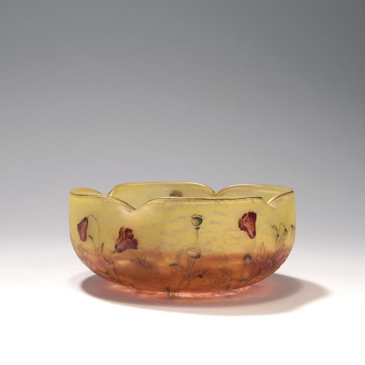 Bild 1 zu Objekt, Schale 'Coquelicots', um 1900, Daum Fr&egrave;res, Nancy, 141A 108