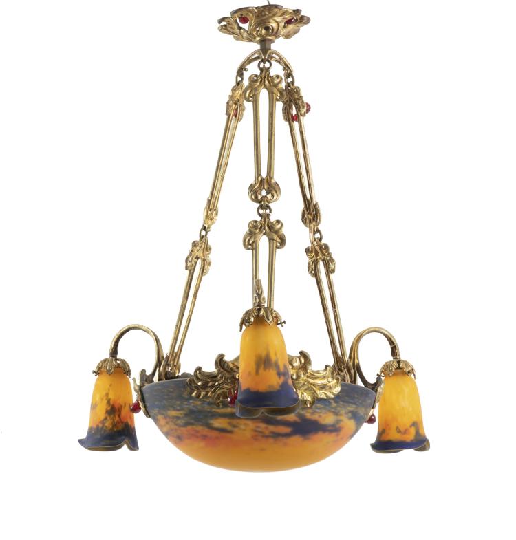 Bild 1 zu Objekt, Deckenleuchte, um 1925, Muller Fr&egrave;res, Lun&eacute;ville, 141A 230