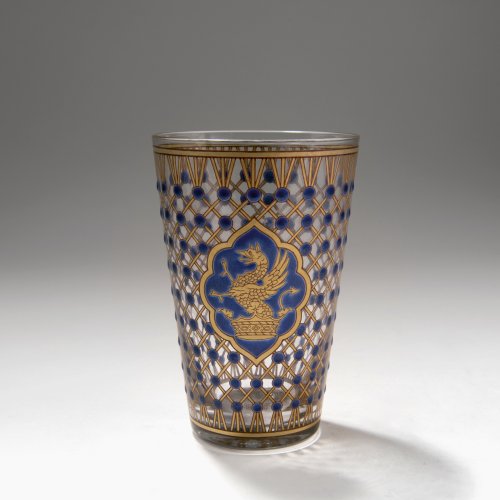 Heraldic tumbler, 1887