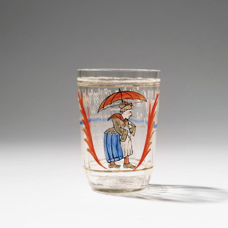 Hauptbild zu Objekt, 'Il pleut il pleut Berg&egrave;re' tumbler, c. 1874, Gall&eacute;, Emile, Nancy, 141A 16