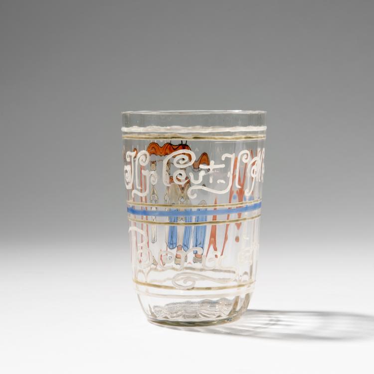 Bild 1 zu Objekt, 'Il pleut il pleut Berg&egrave;re' tumbler, c. 1874, Gall&eacute;, Emile, Nancy, 141A 16