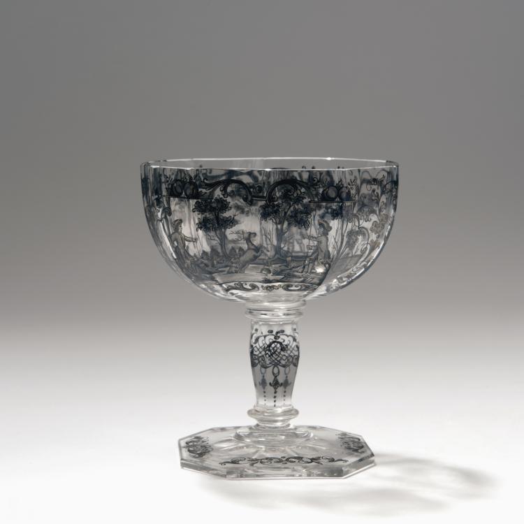 Hauptbild zu Objekt, Konfektschale mit Jagdmotiven, um 1878, Gall&eacute;, Emile, Nancy, 141A 18