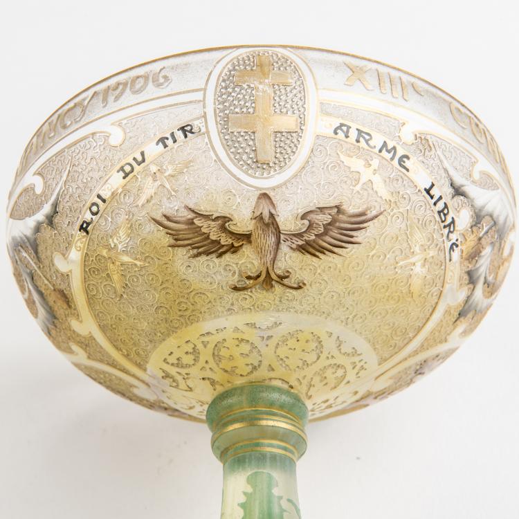 Bild 7 zu Objekt, Pokal 'XIIIe Concours National et International de Tir, Nancy 1906', Daum Fr&egrave;res, Nancy, 141A 98