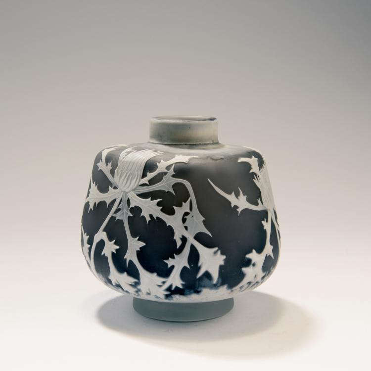 Hauptbild zu Objekt, 'Chardons' vase, c. 1907, Daum Fr&egrave;res, Nancy, 141A 127